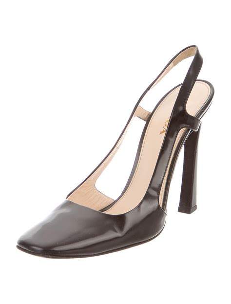 prada slingback squared-toe pumps